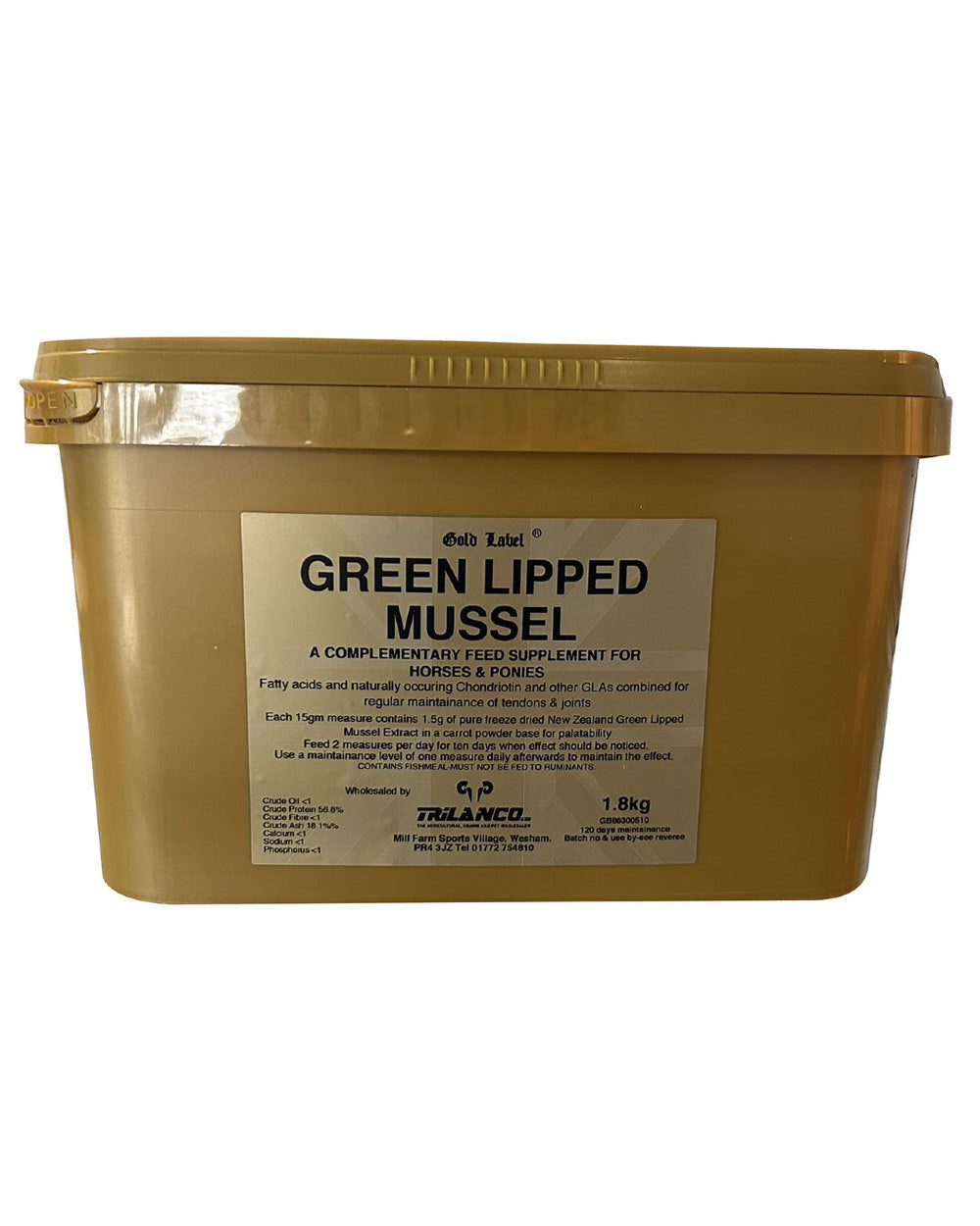 Gold Label Green Lipped Mussel On A White Background