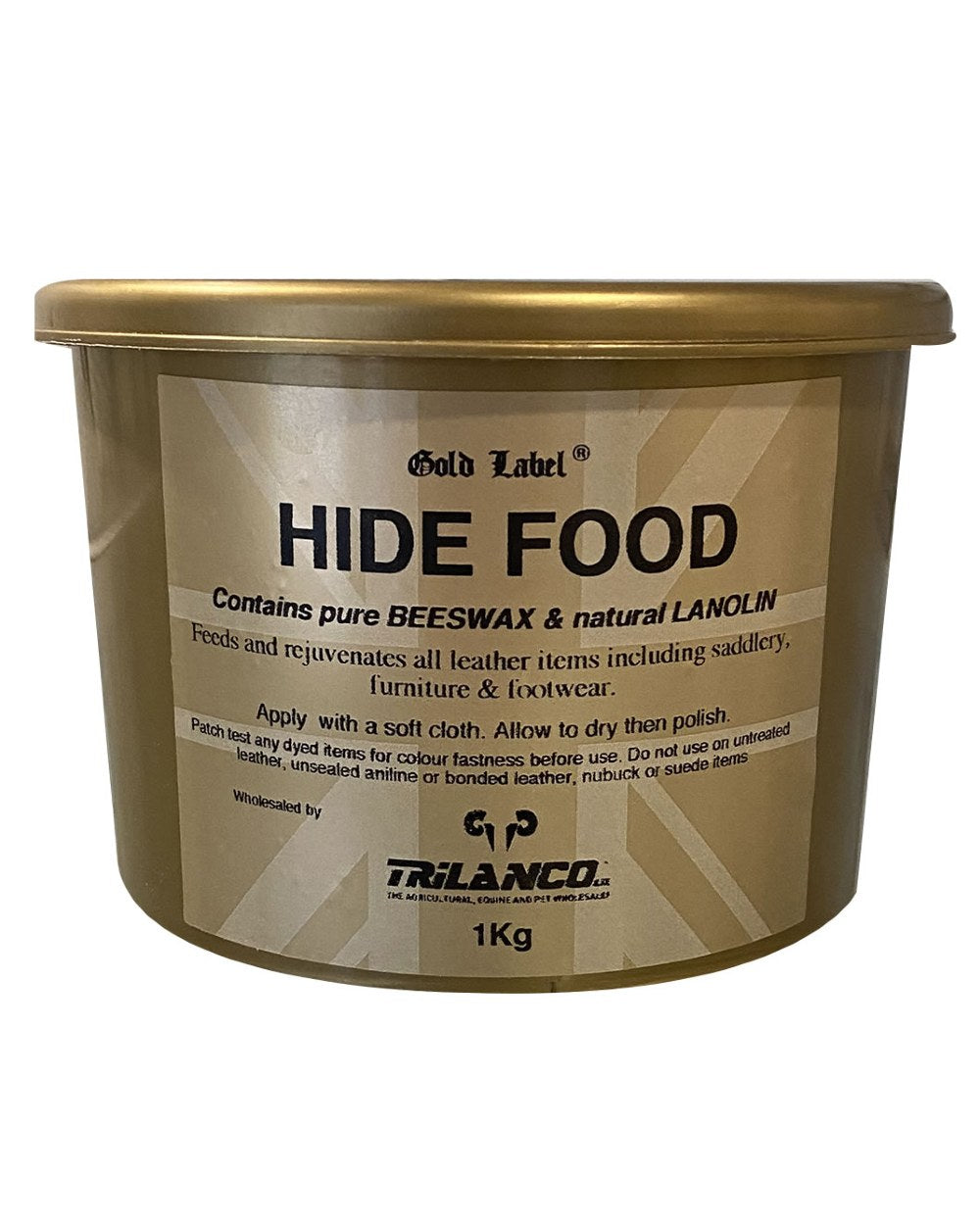 Gold Label Hide Food On A White Background