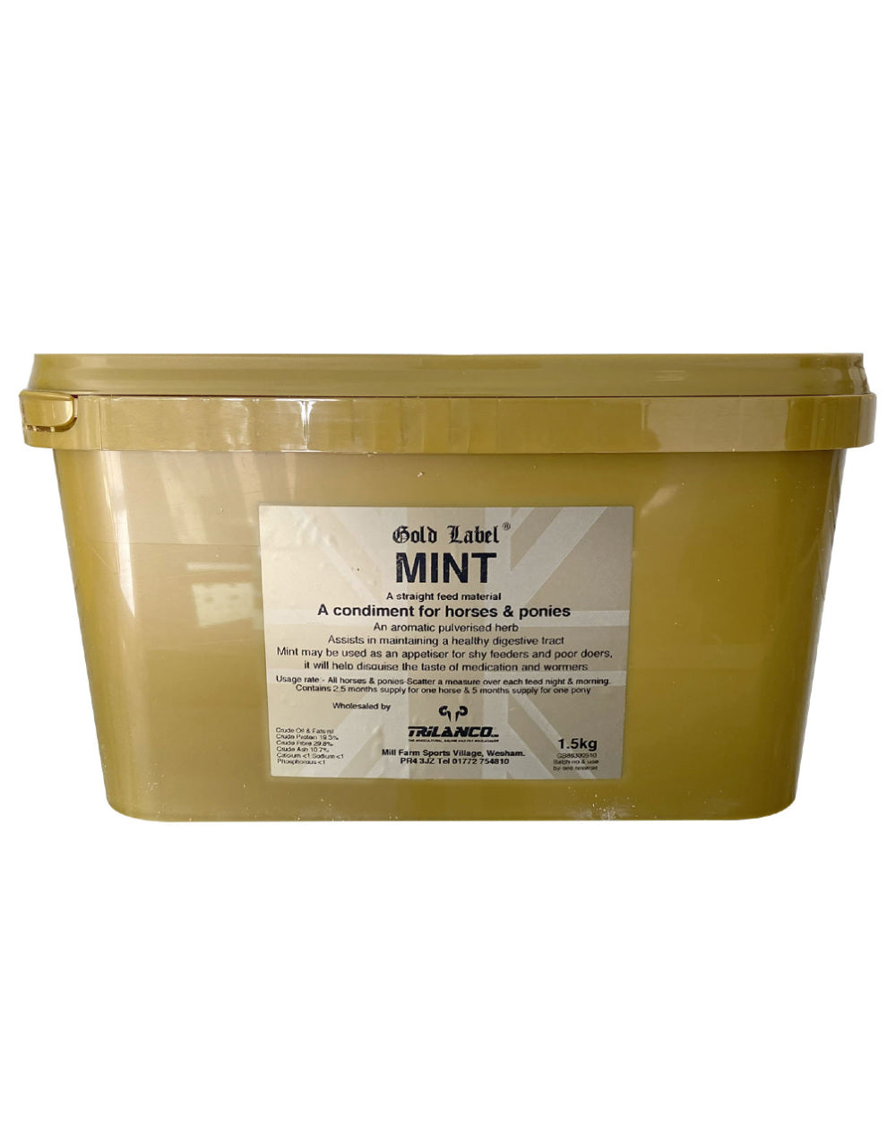 Gold Label Mint On A White Background