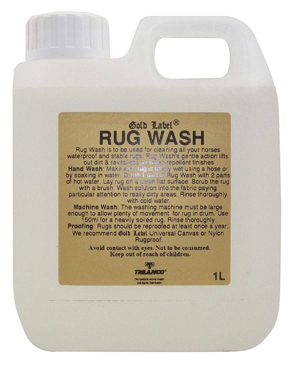 Gold Label Rug Wash On A White Background