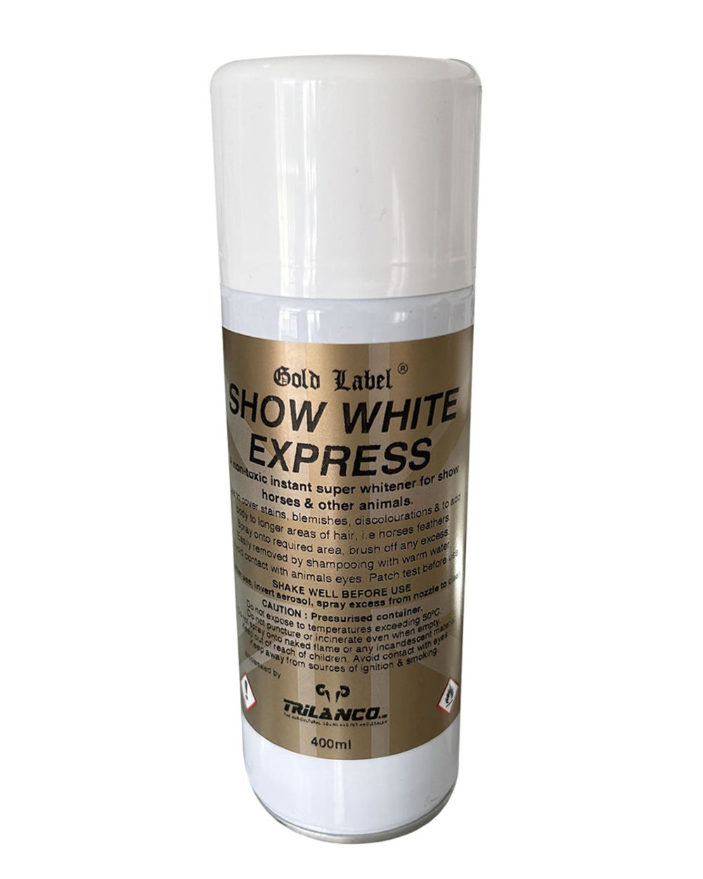 Gold Label Show White Express On A White Background