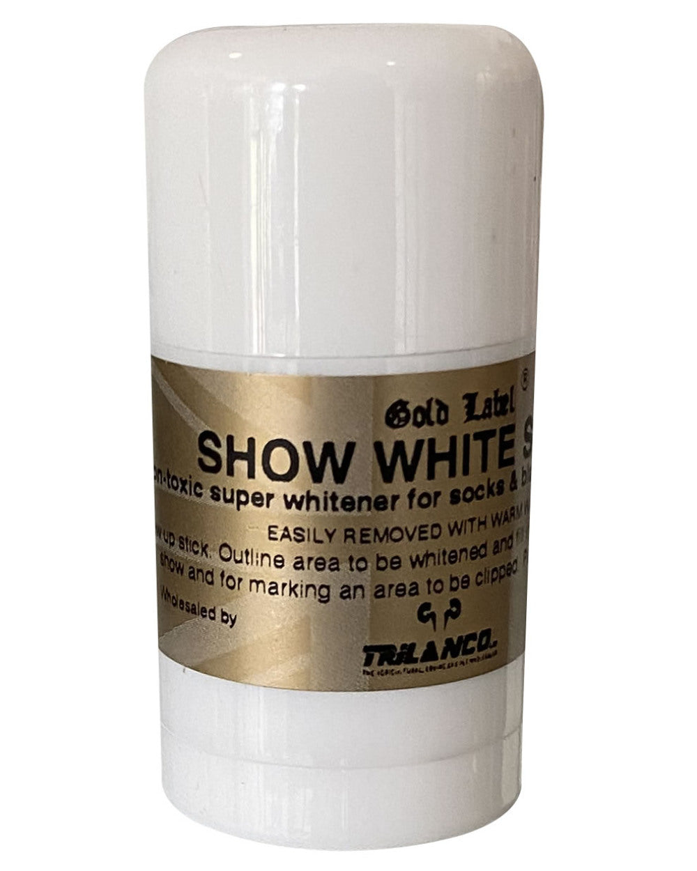 Gold Label Show White Stick On A White Background