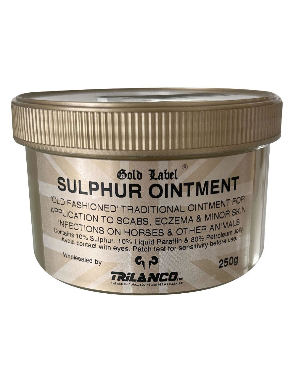 Gold Label Sulphur Ointment On A White Background