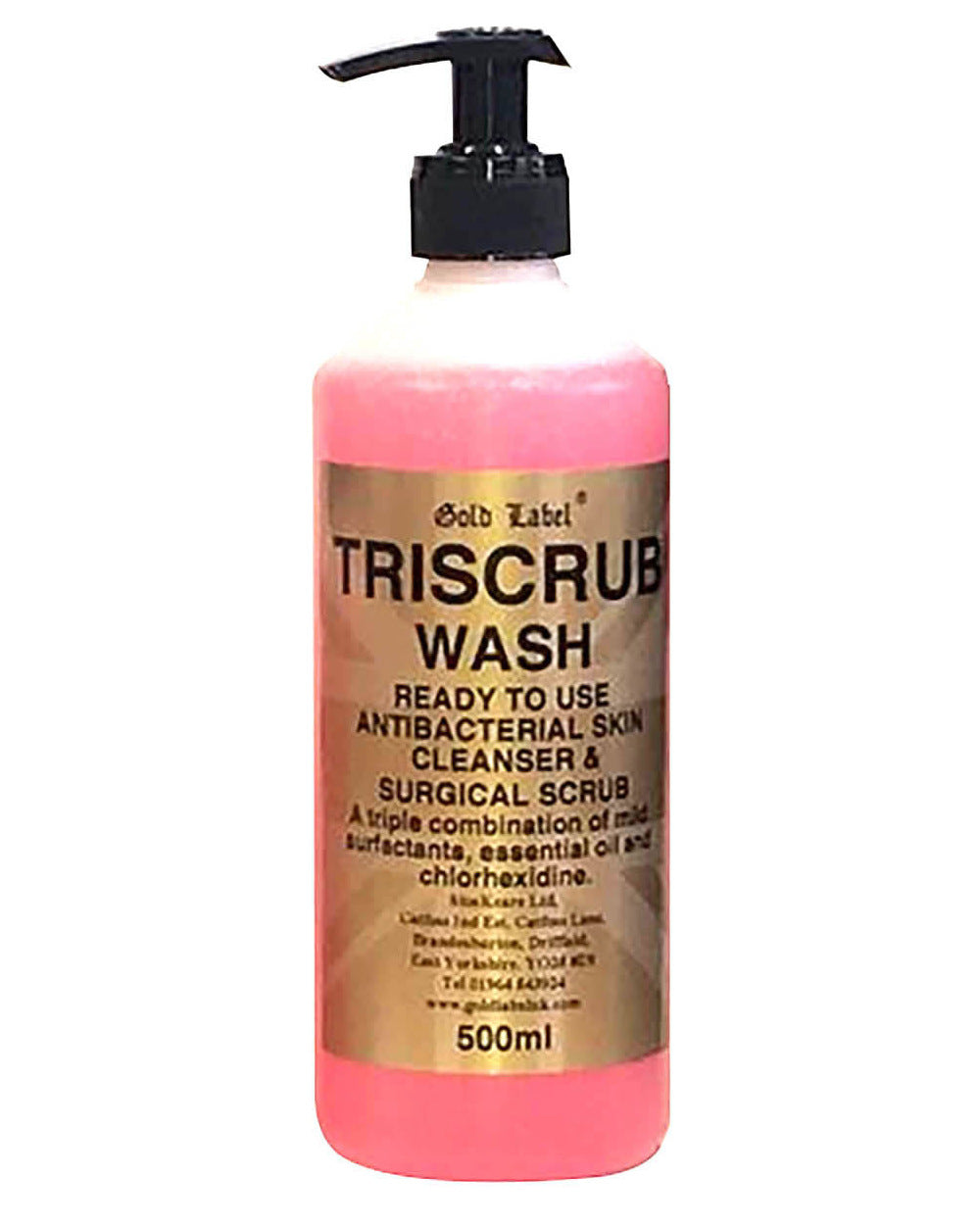 Gold Label Triscrub Wash On A White Background