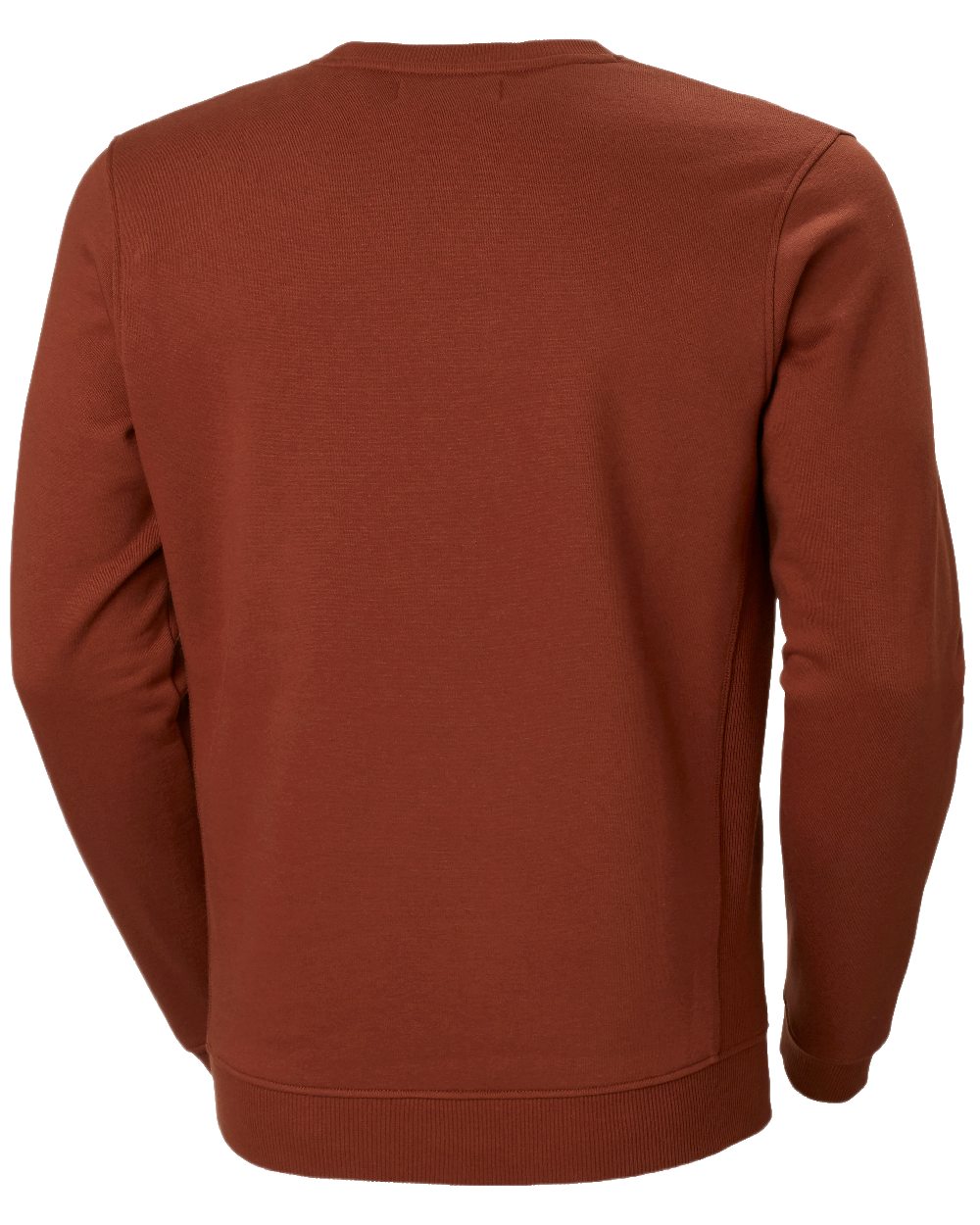 Iron Oxide Coloured Helly Hansen F2F Organic Cotton Sweater on White Background