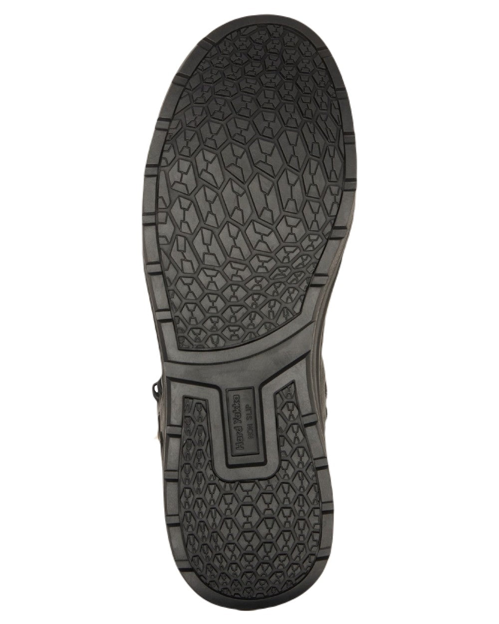 Black Coloured Hard Yakka Mens 3056 S7S 6 Safety Boots on White Background