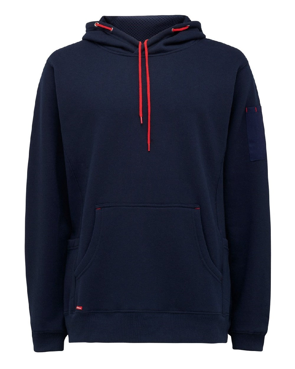 Navy Coloured Hard Yakka Mens Brushed Fleece Hoodie on White Background