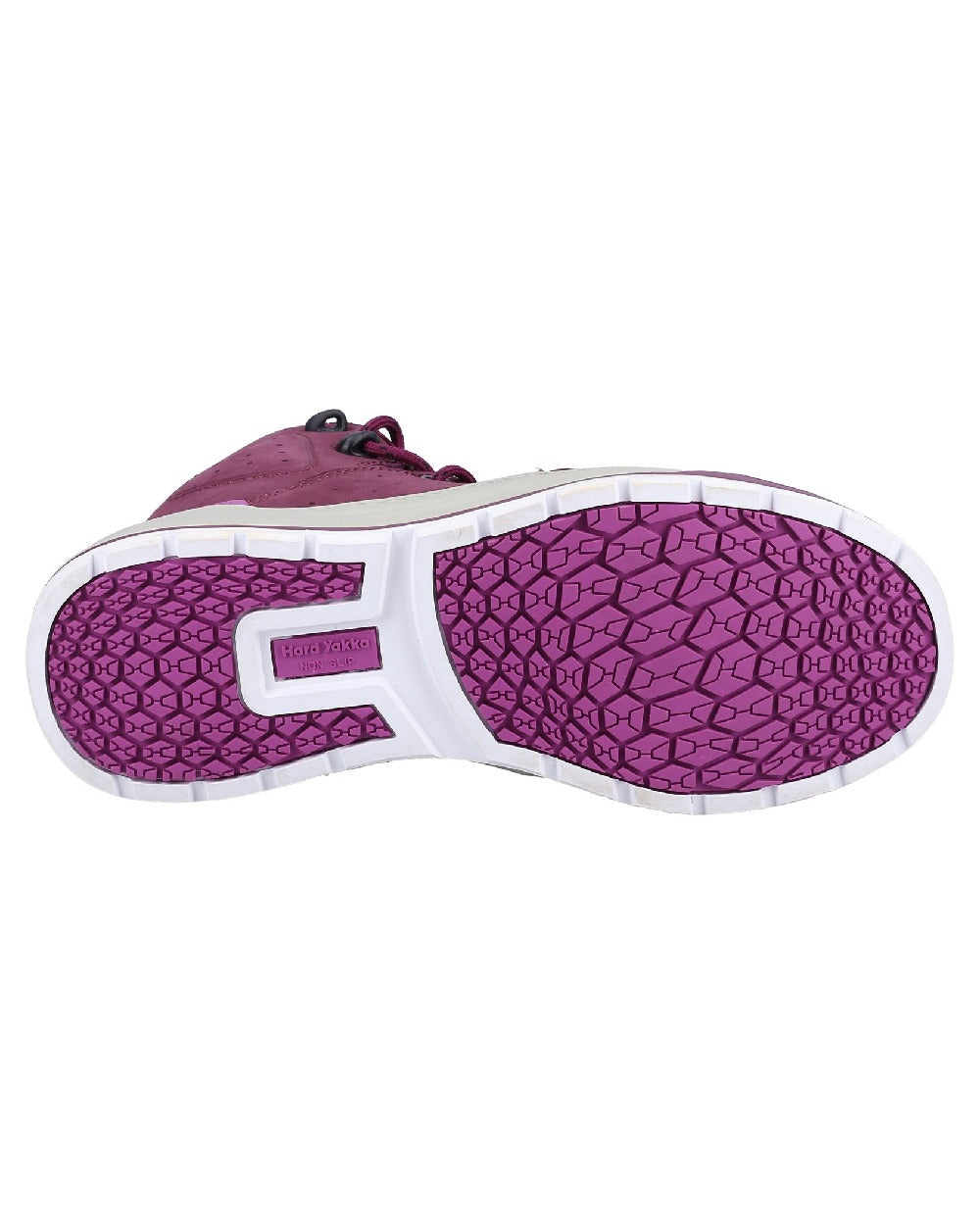 Shiraz Coloured Hard Yakka Womens 3056 PR Side Zip Safety Boots on White Background