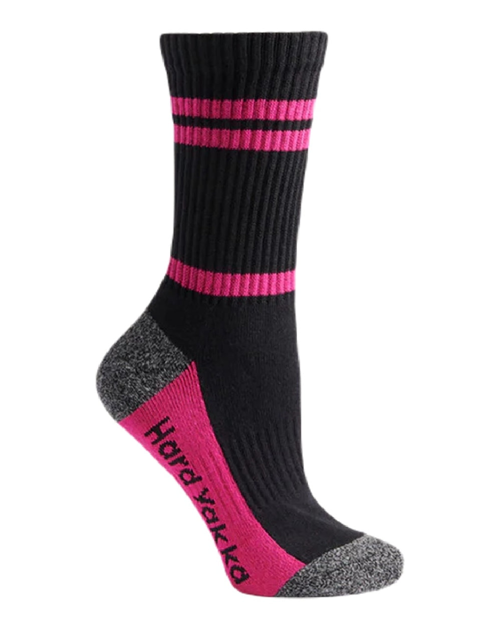 Multi Coloured Hard Yakka Womens Crew Multi Pack Work Socks on White Background