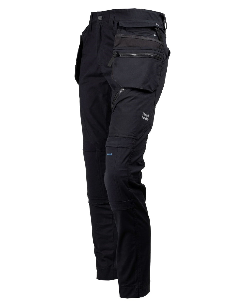 Black Coloured Hard Yakka Xtreme 2.0 Trousers on White Background