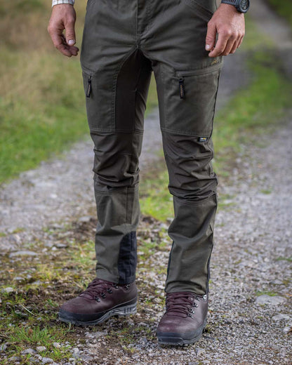Forest Shade coloured Harehill Ridgegate Shooting Trousers on White background