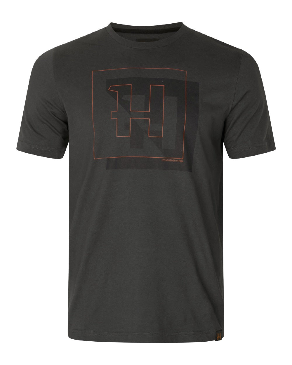 Phantom Coloured Harkila Mens H-logo Short Sleeve T-Shirt on white background