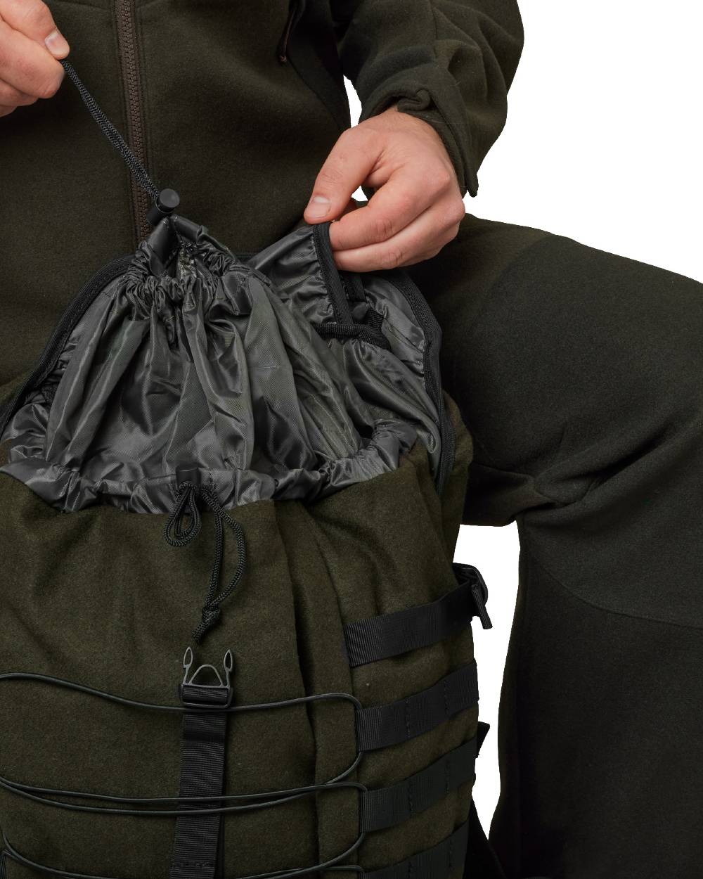 Willow Green Coloured Harkila Metso 2.0 Rucksack Backpack On A White Background