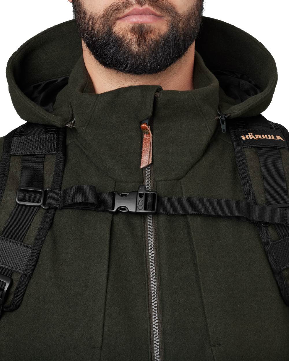 Willow Green Coloured Harkila Metso 2.0 Rucksack Backpack on white background