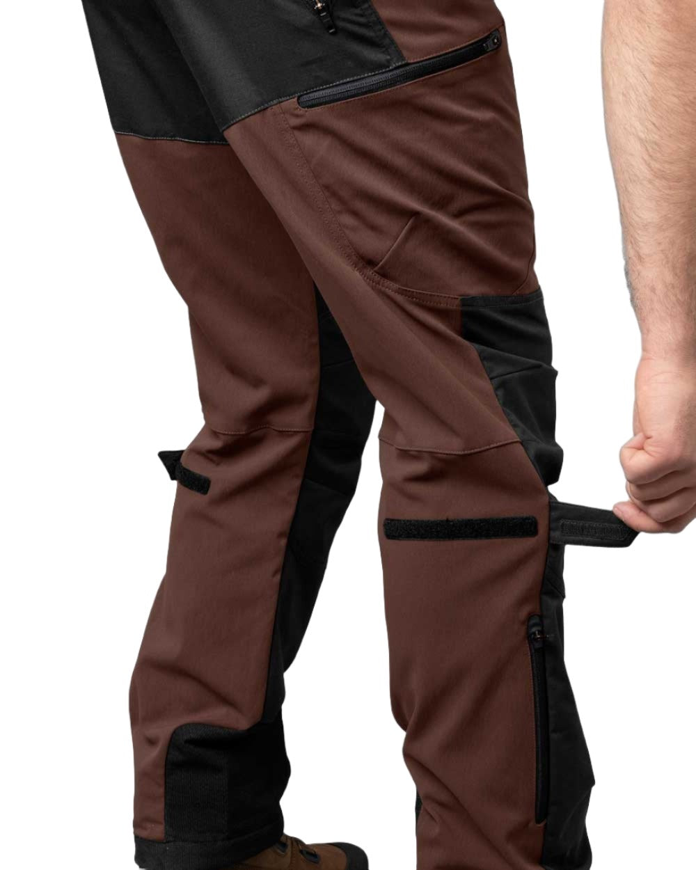 Burgundy Black Coloured Harkila Ragnar Trousers | Clearance On A White Background