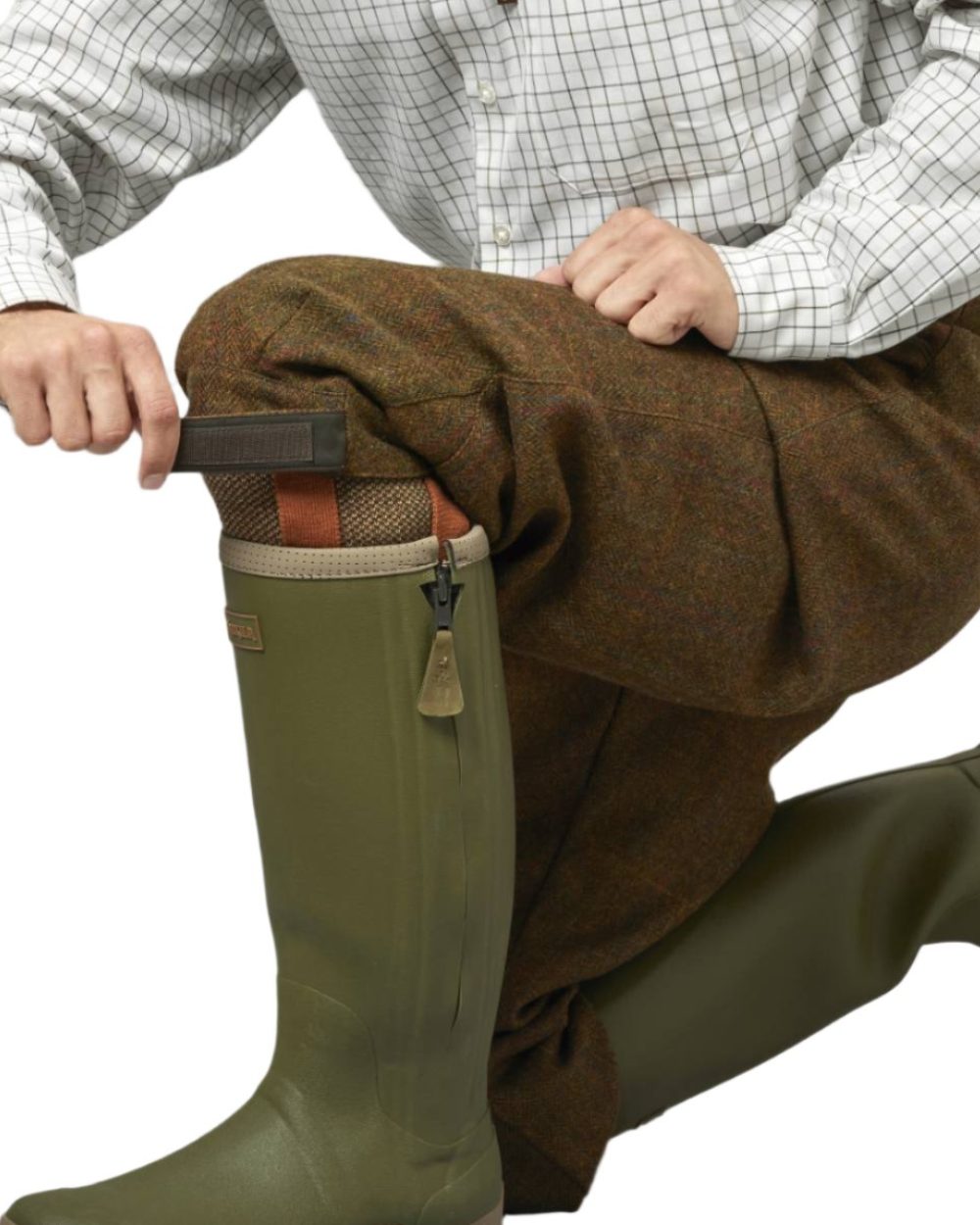 Terragon Brown Coloured Harkila Stornoway Tweed Breeks 2.0 on white background