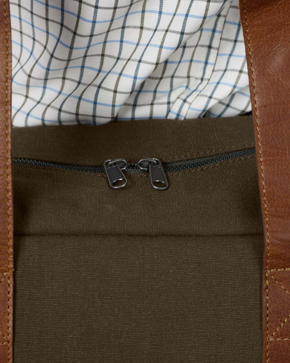 Warm Olive Coloured Harkila Weekend Bag 30L on white background