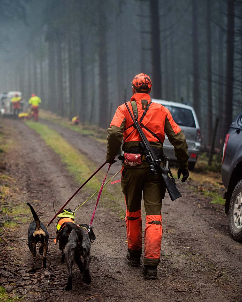Wildboar Orange Willow Green Coloured Harkila Wildboar Pro Jacket on outdoor background