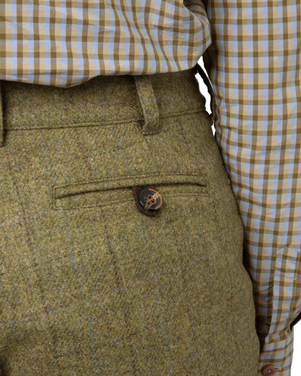 Olive Coloured Harkila Womens Jura GTX Knee Length Trousers on white background