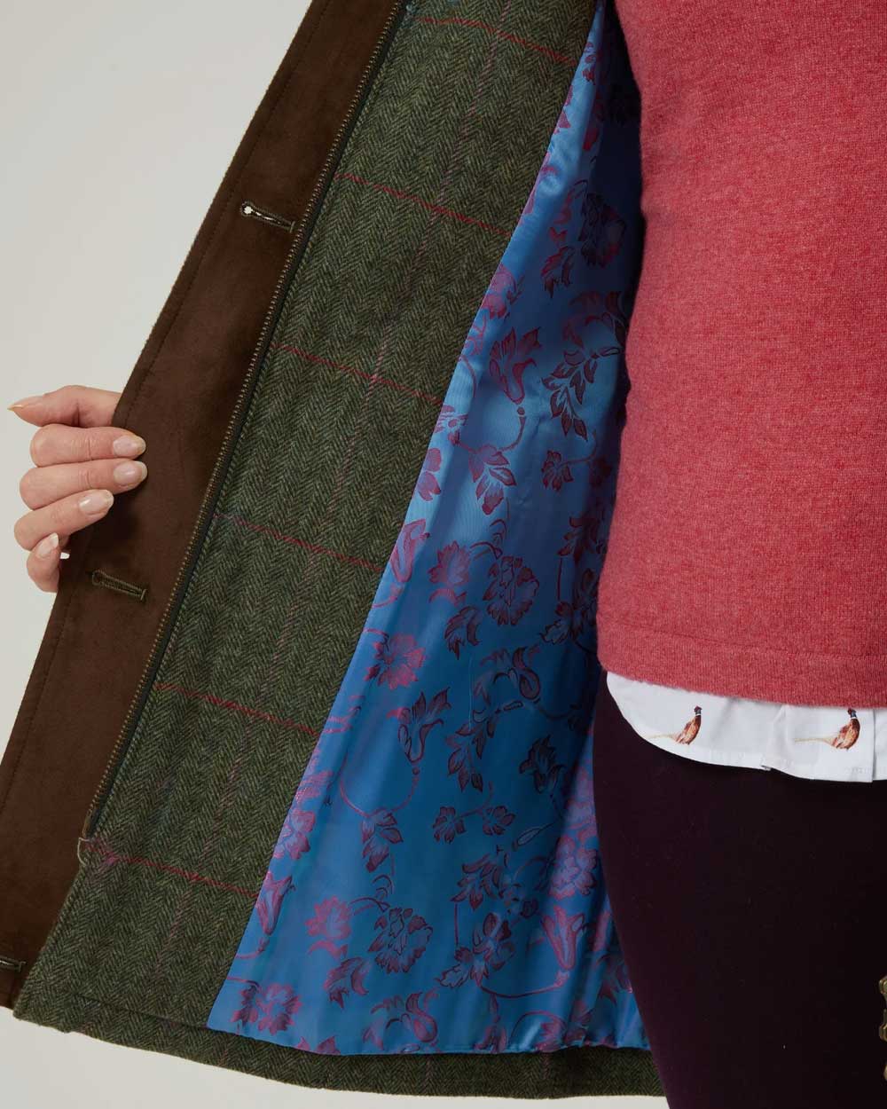 Alan Paine Combrook Ladies Tweed Field Jacket in Heath