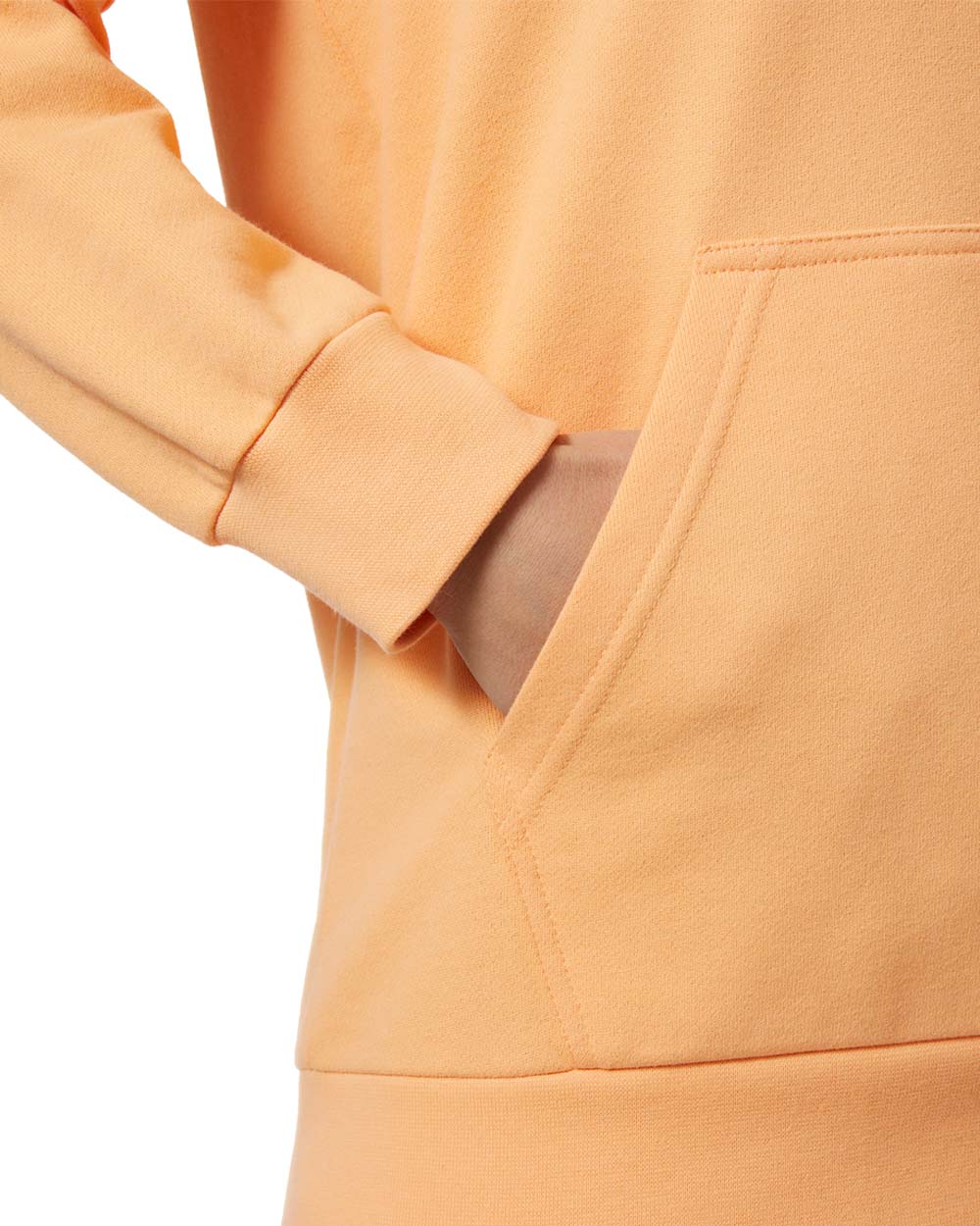 Miami Peach coloured Helly Hansen Womens Logo Hoodie 2.0 on White background