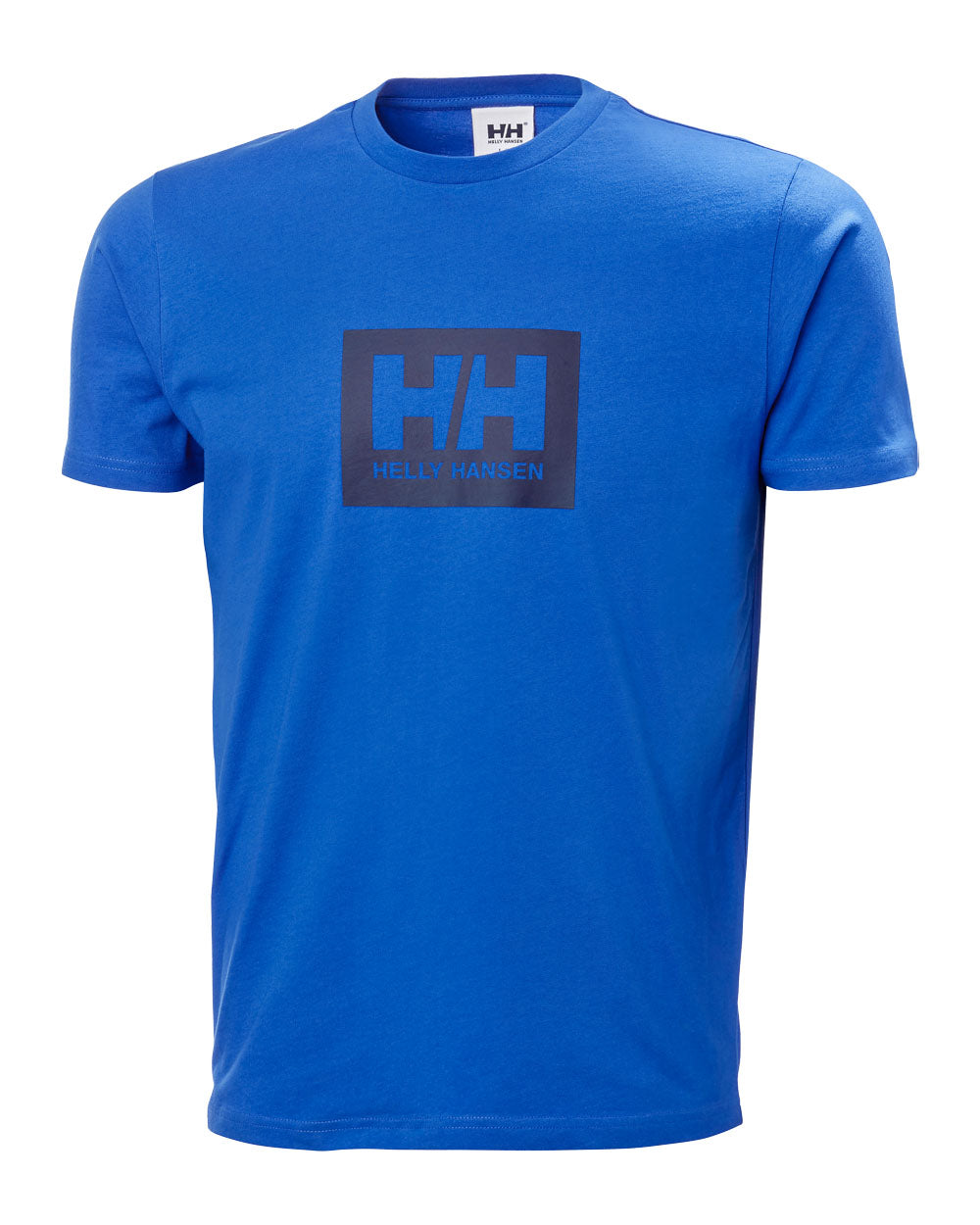 Cobalt 2 coloured Helly Hansen Box T-Shirt on White background