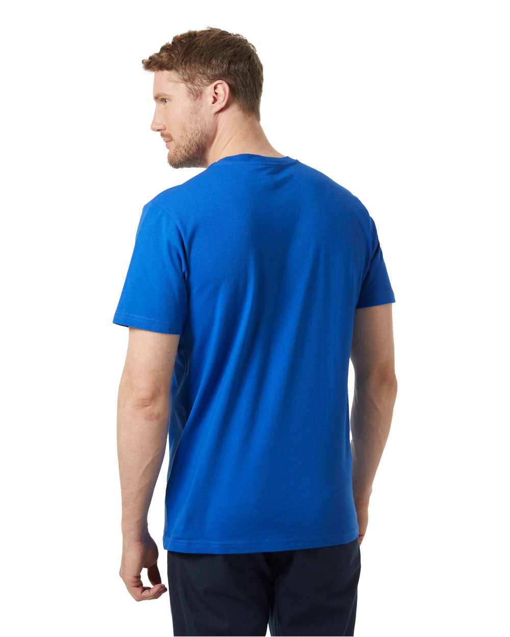 Cobalt 2 coloured Helly Hansen Box T-Shirt on White background