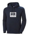 Navy coloured Helly Hansen Box Hoodie on White background #colour_navy