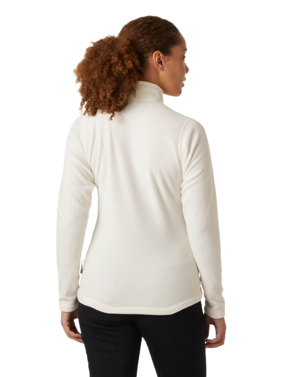 Snow Coloured Helly Hansen Daybreaker Ladies Fleece Jacket on White Background