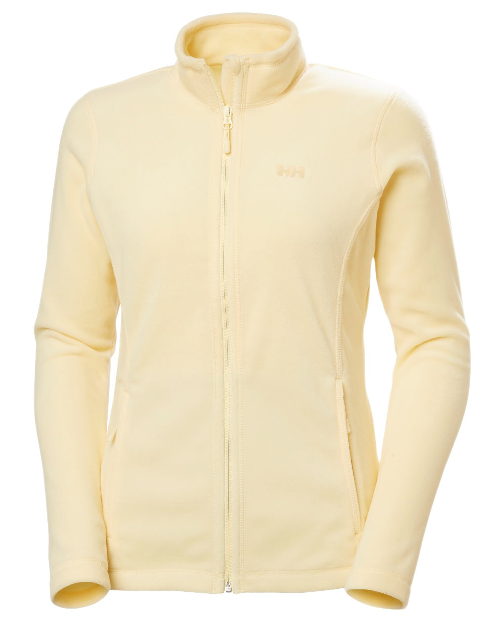 Yellow Cream Coloured Helly Hansen Daybreaker Ladies Fleece Jacket on White Background