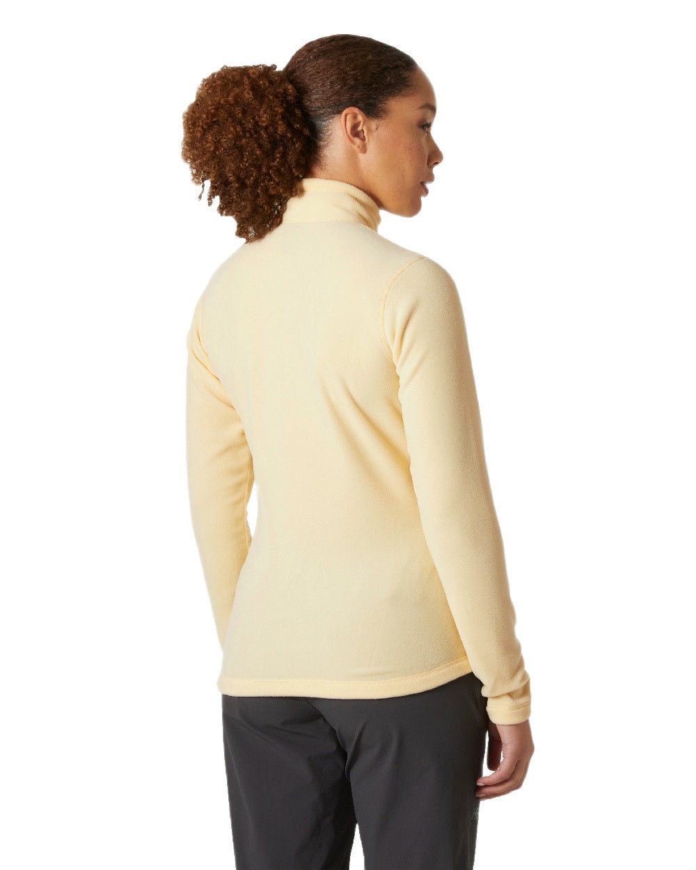 Yellow Cream Coloured Helly Hansen Daybreaker Ladies Fleece Jacket on White Background