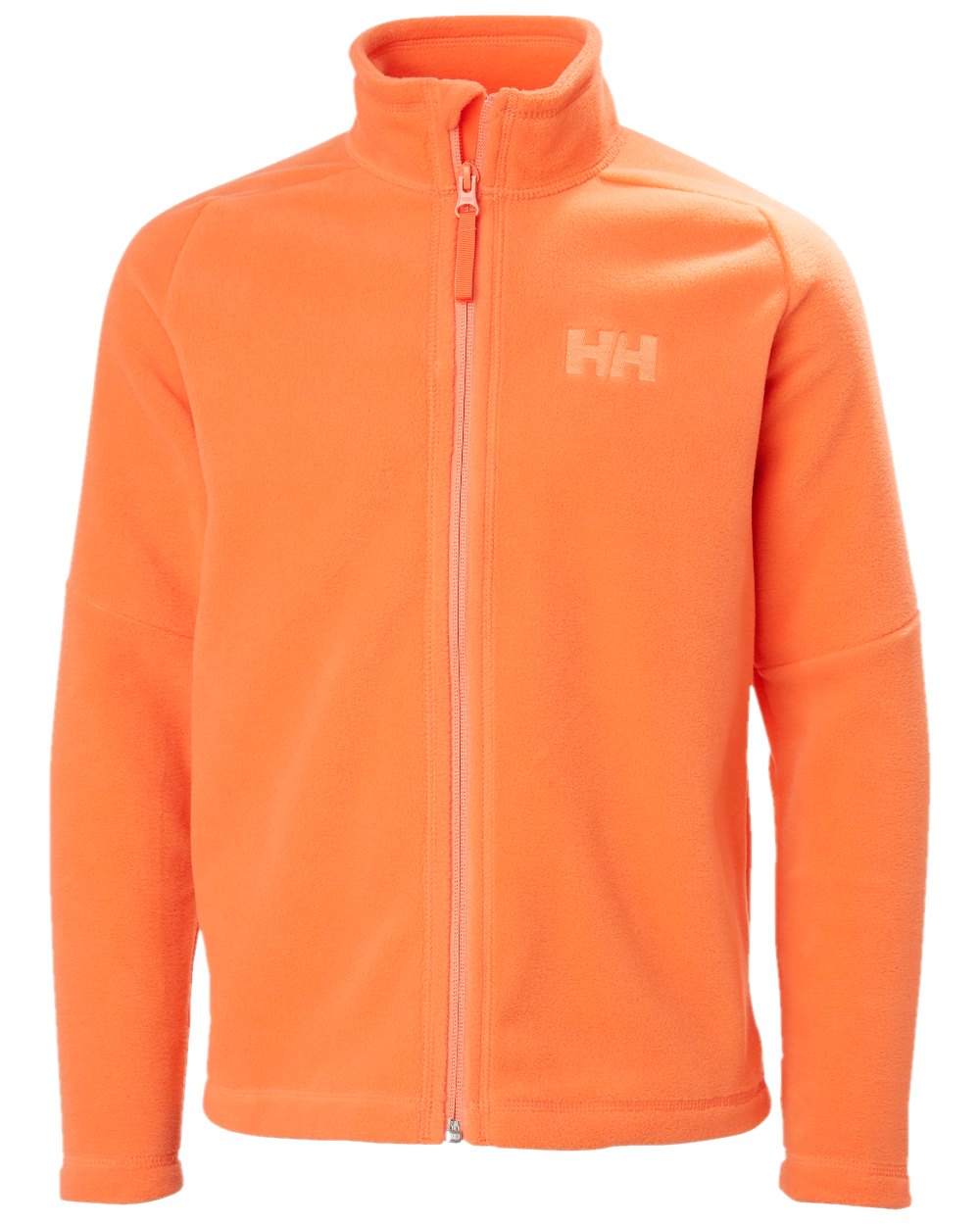 Bonfire Coloured Helly Hansen Juniors Daybreaker 2.0 Jacket on White Background