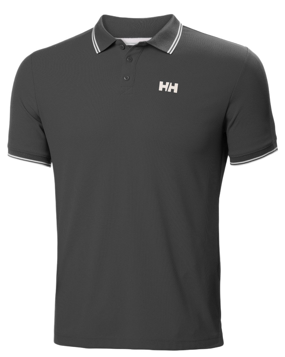 Ebony Coloured Helly Hansen Kos Polo Shirt on White Background