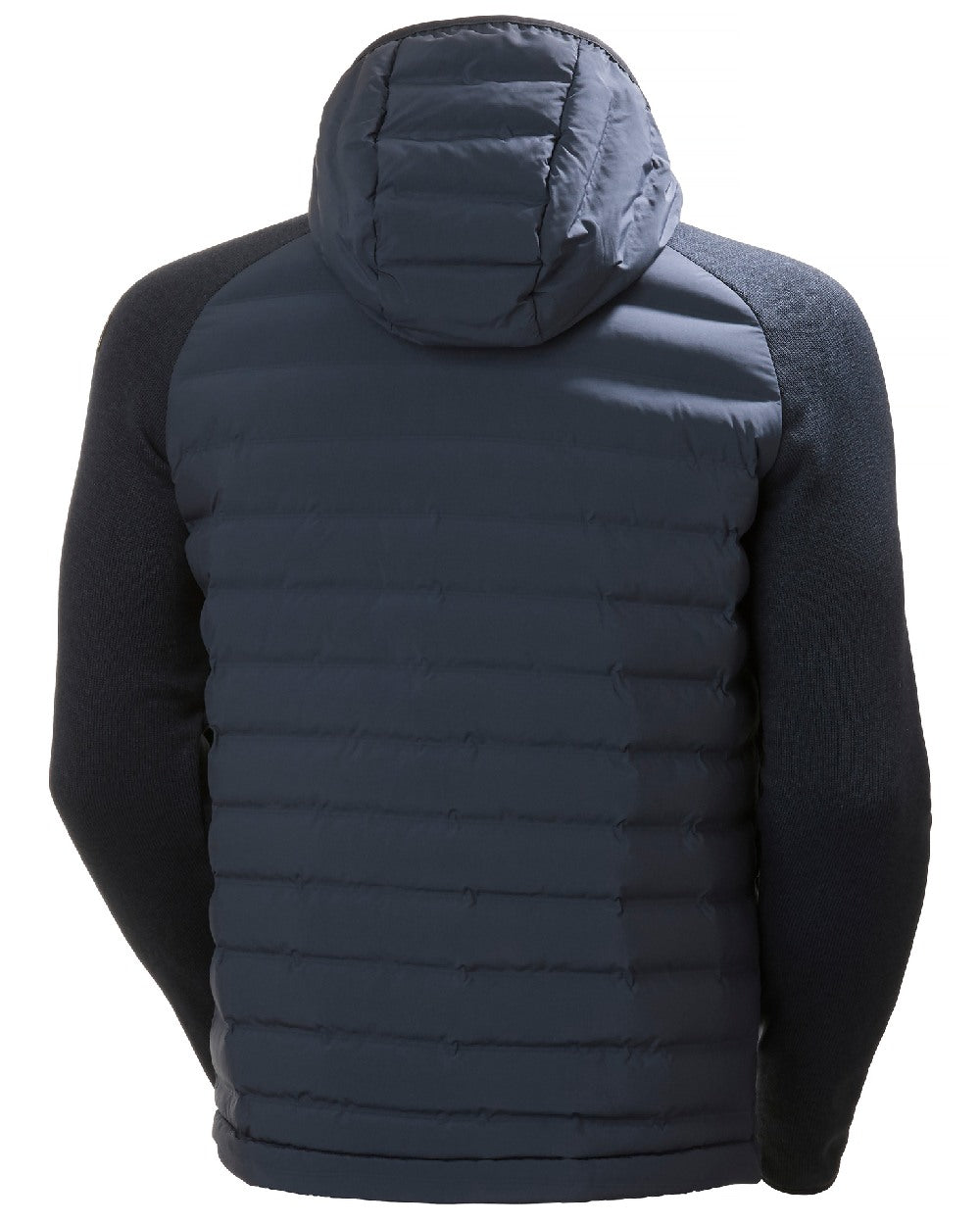 Navy coloured Helly Hansen Mens Arctic Ocean Hybrid Insulator Jacket on white background
