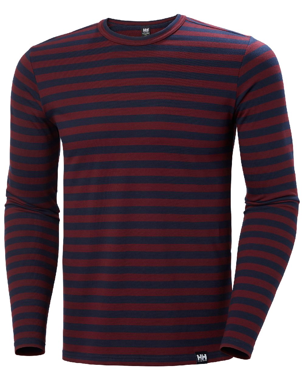 Hickory coloured Helly Hansen Mens Arctic Ocean Long Sleeve T-Shirt on white background