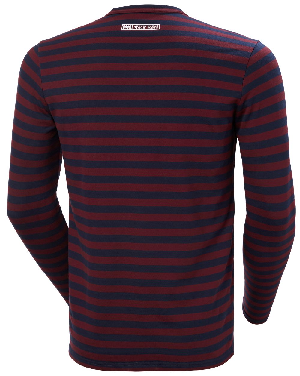Hickory coloured Helly Hansen Mens Arctic Ocean Long Sleeve T-Shirt on white background