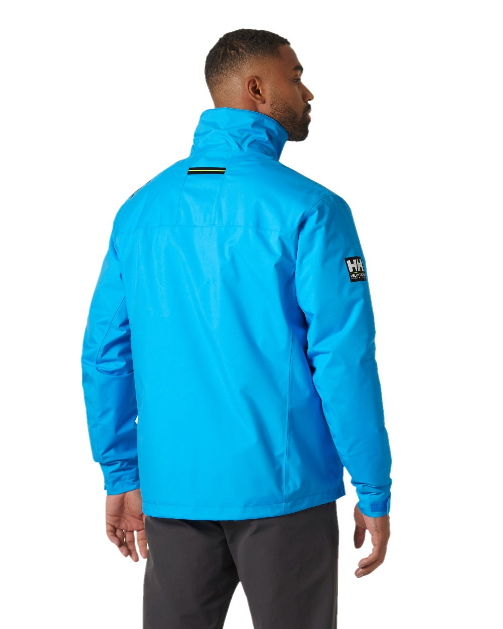 Cyan Coloured Helly Hansen Mens Crew Midlayer Jacket 2 on White Background