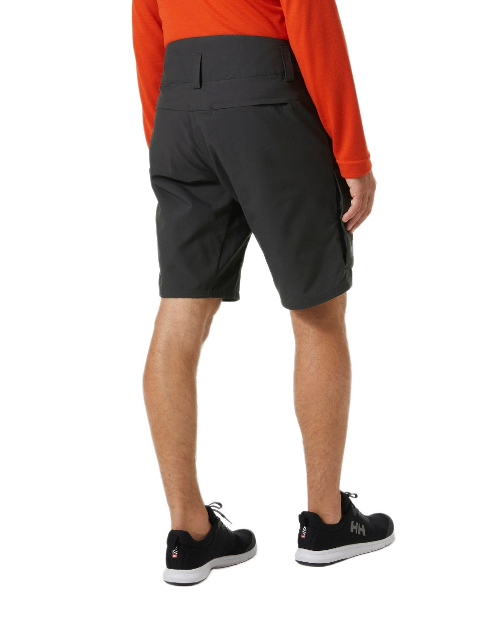 Ebony Coloured Helly Hansen Mens Crewline Cargo Shorts 2.0 on White Background