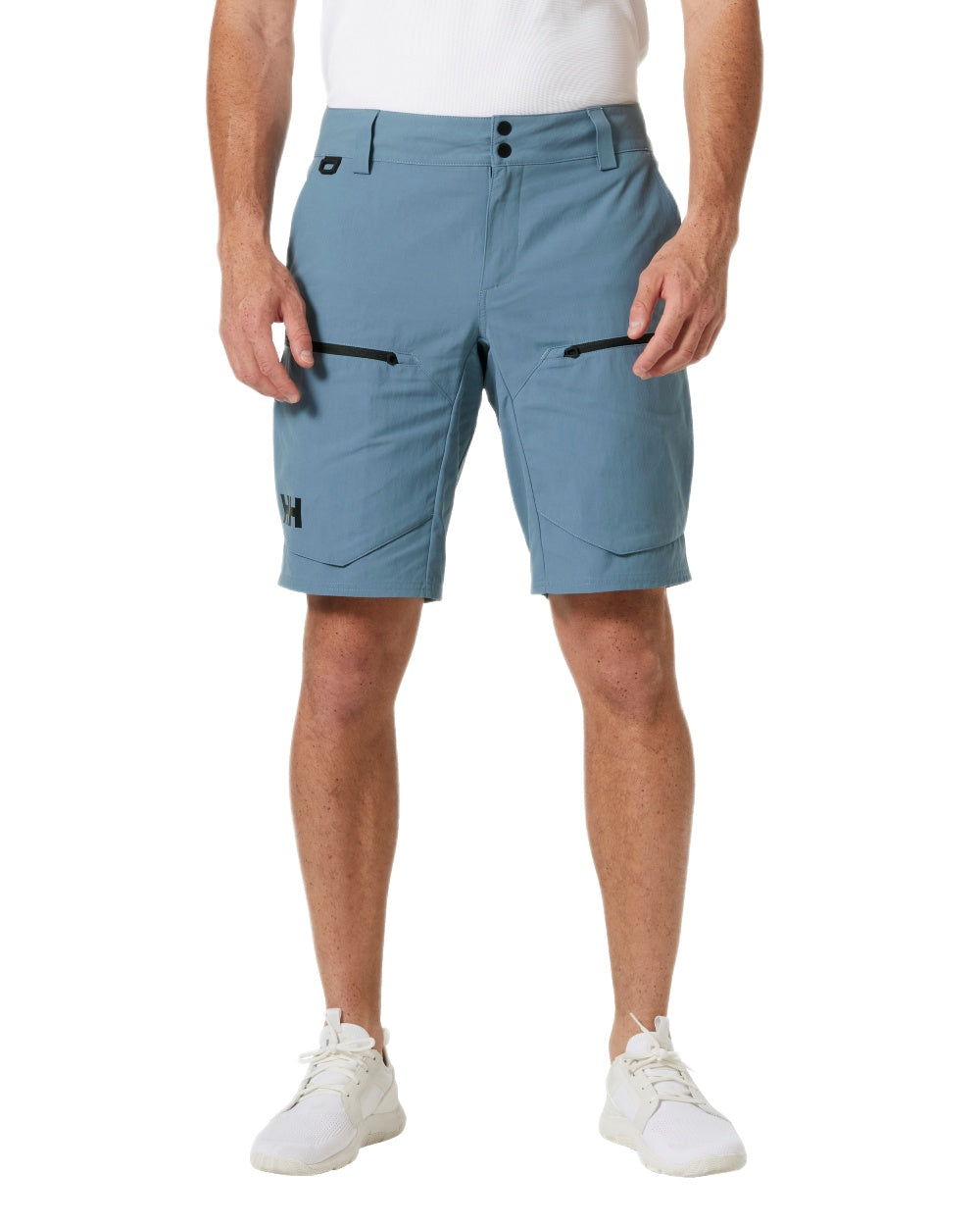 Washed Navy Coloured Helly Hansen Mens Crewline Cargo Shorts 2.0 on White Background