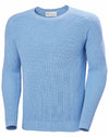 Bright Blue coloured Helly Hansen Mens Dock Ribknit Sweater on white background #colour_bright-blue