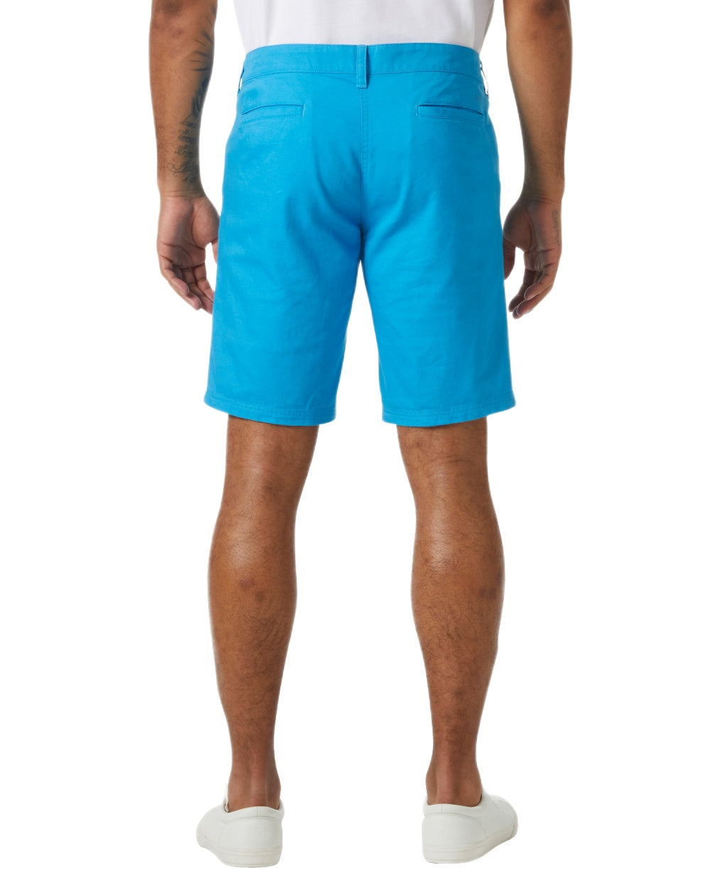 Cyan Coloured Helly Hansen Mens Dock Shorts on White Background