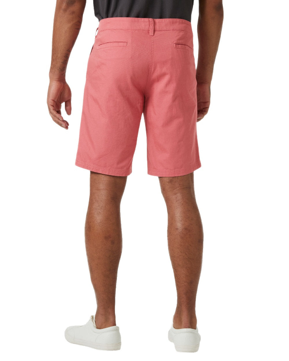Washed Red Coloured Helly Hansen Mens Dock Shorts on White Background