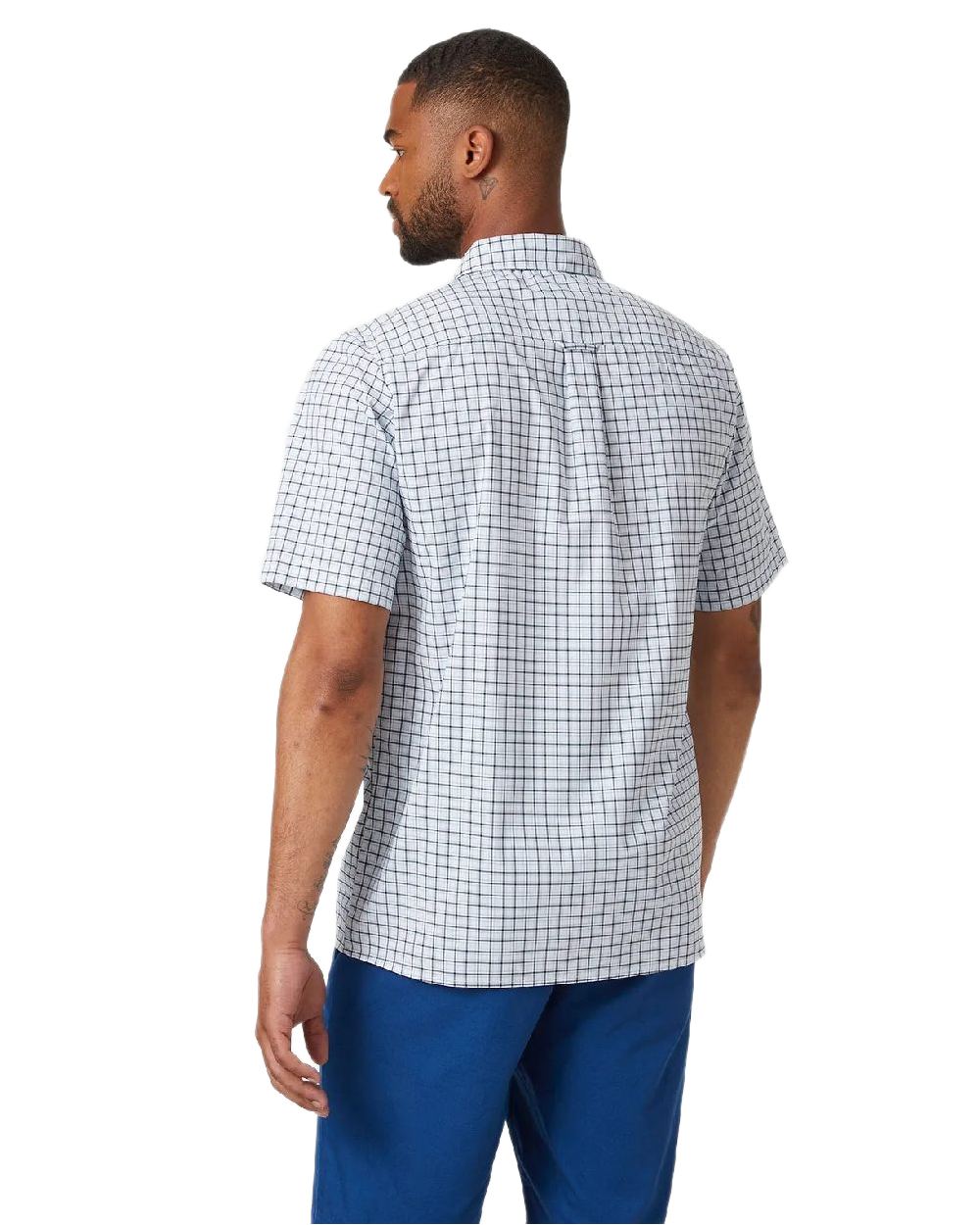 White Coloured Helly Hansen Mens Fjord Quick Dry Short Sleeve Shirt 2.0 on White Background