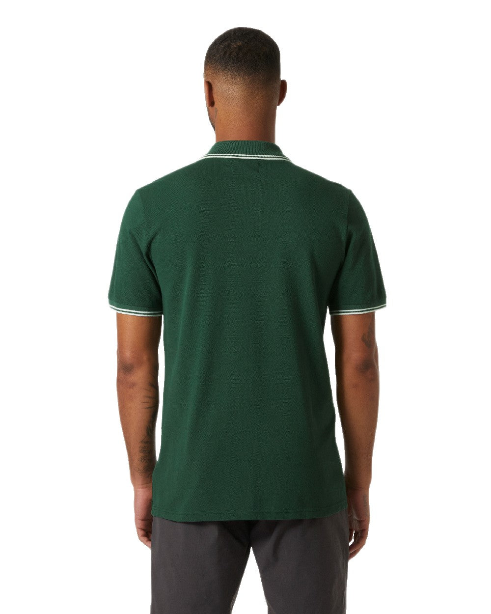 Jungle Green Coloured Helly Hansen Mens Genova Polo Shirt on White Background