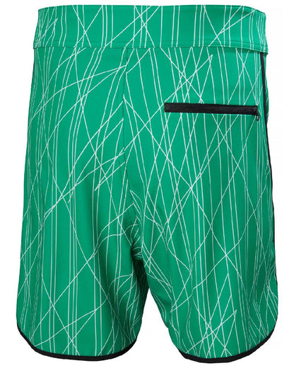 Bright Green coloured Helly Hansen Mens HP 7 inch Curve Board Shorts on white background 