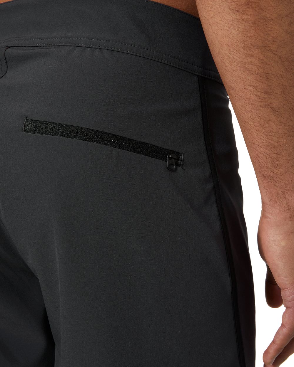 Ebony coloured Helly Hansen Mens HP 7 inch Curve Board Shorts on white background