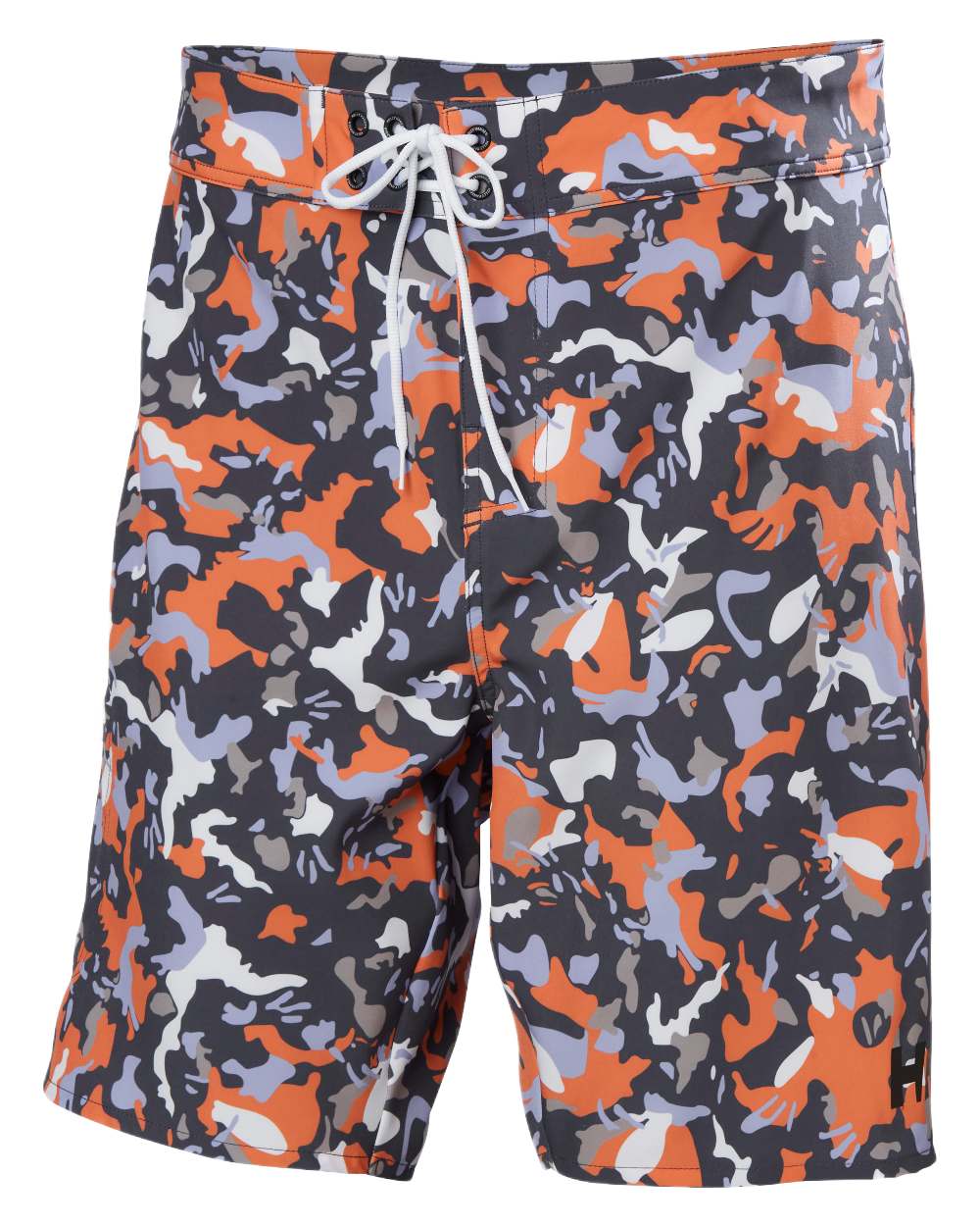 Play Camo Aop Coloured Helly Hansen Mens HP Board Shorts 3.0 on White Background