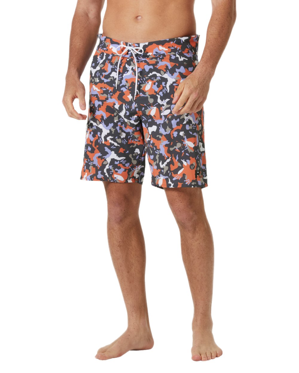 Play Camo Aop Coloured Helly Hansen Mens HP Board Shorts 3.0 on White Background