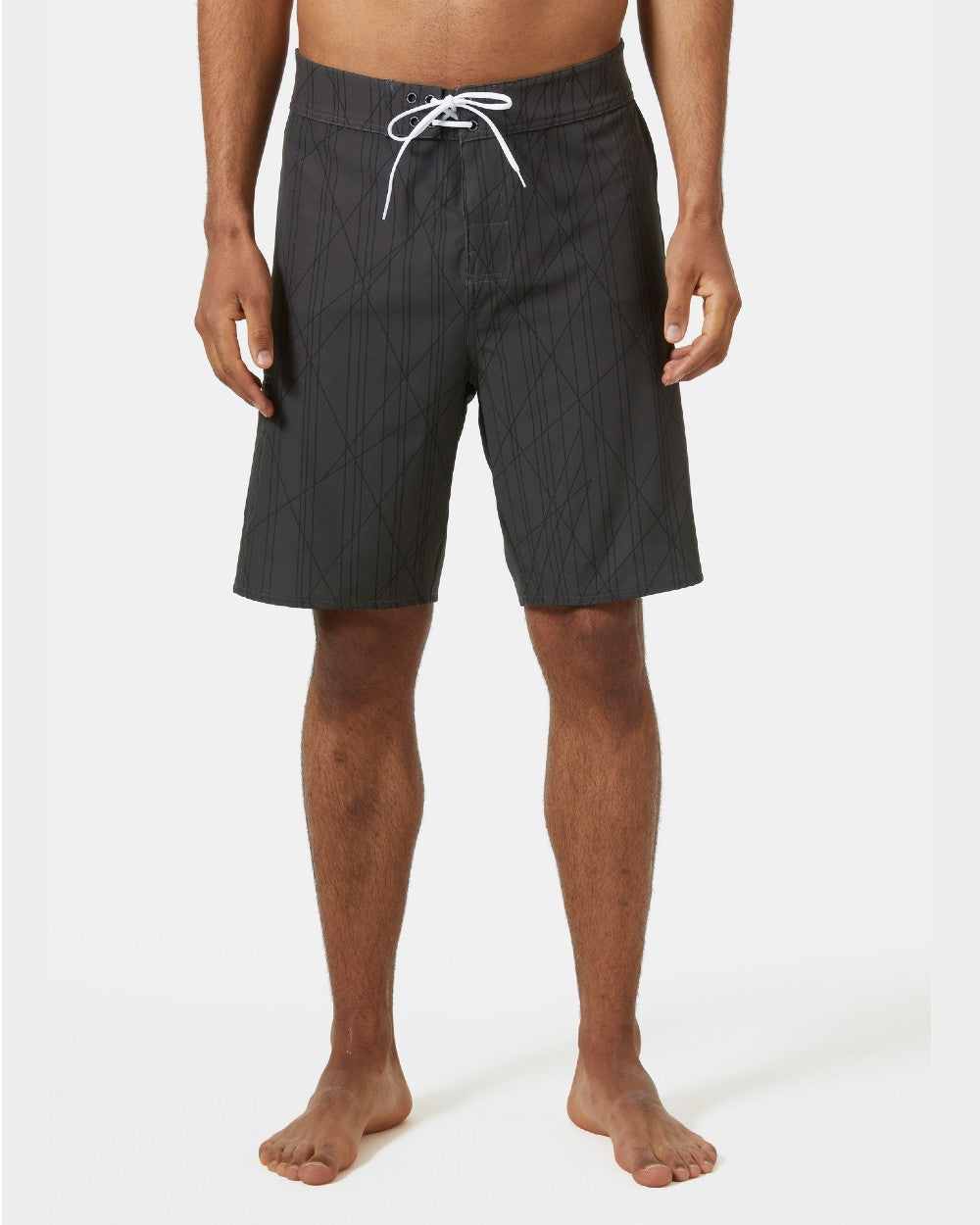 Ebony Coloured Helly Hansen Mens HP 9 inch Board Shorts 3.0 on grey background