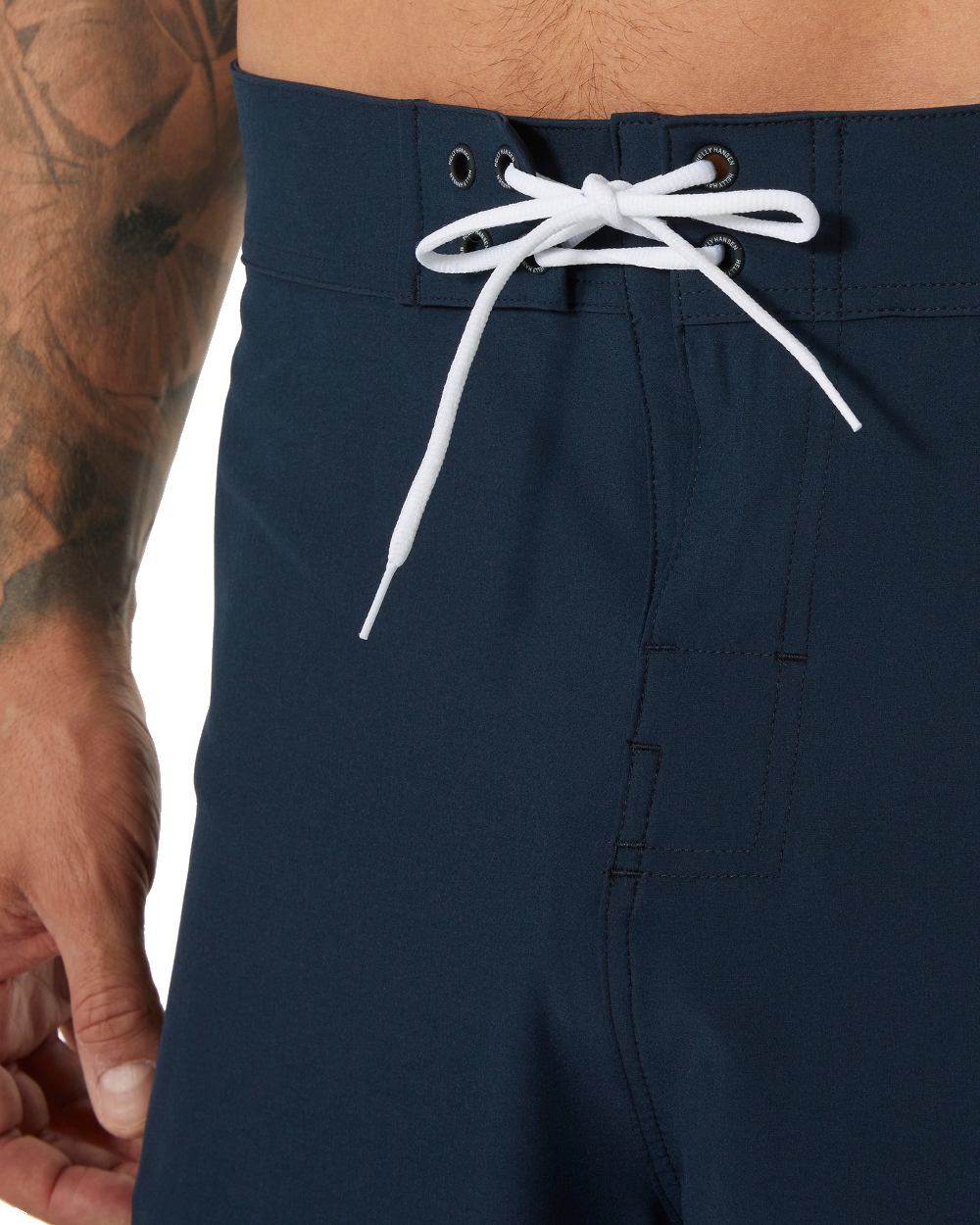 Navy Coloured Helly Hansen Mens HP 9 inch Board Shorts 3.0 on white background